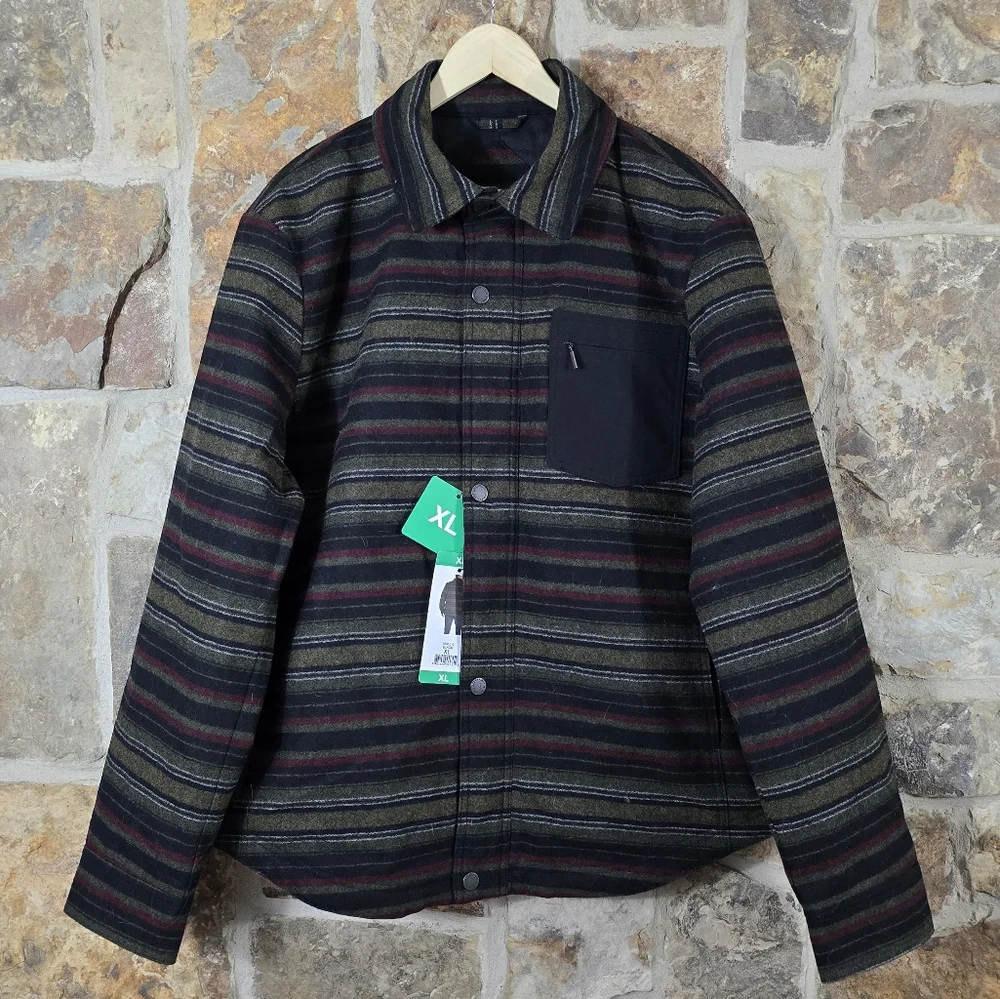 NWT Pendleton Conway Wool Striped Jacket Shacket Coat Mt Hood1